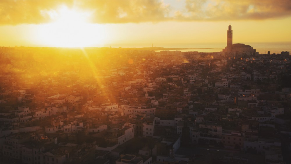 Casablanca  bord d'une voiture de location Firefly