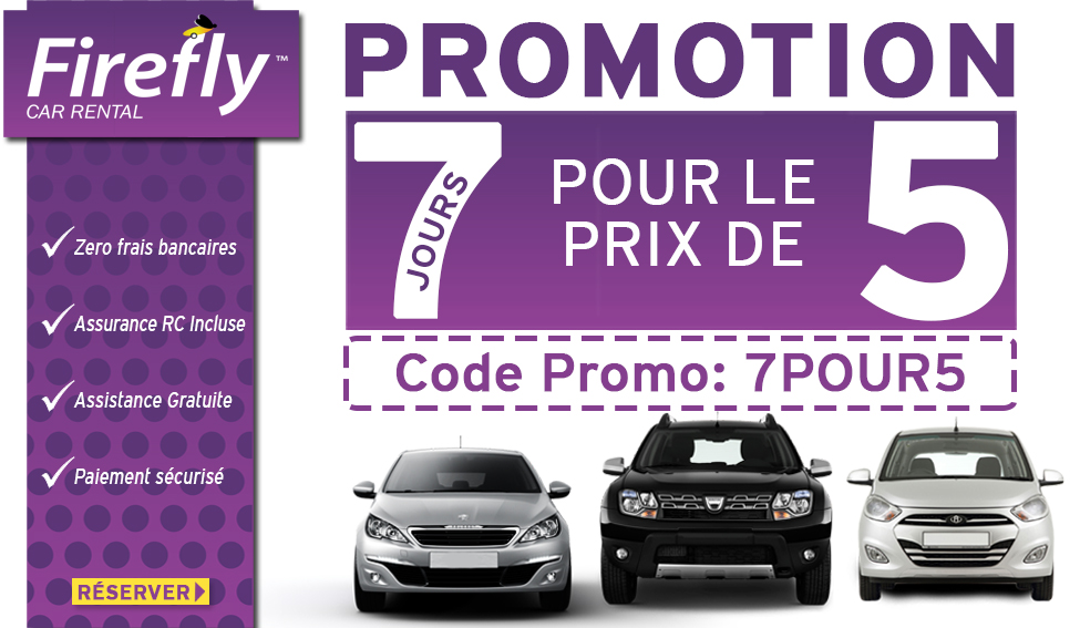 promotion 7 jours pour le prix de 5